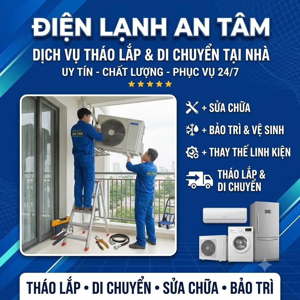 Dịch vụ tháo lắp và di chuyển máy lạnh tại nhà - An Tâm